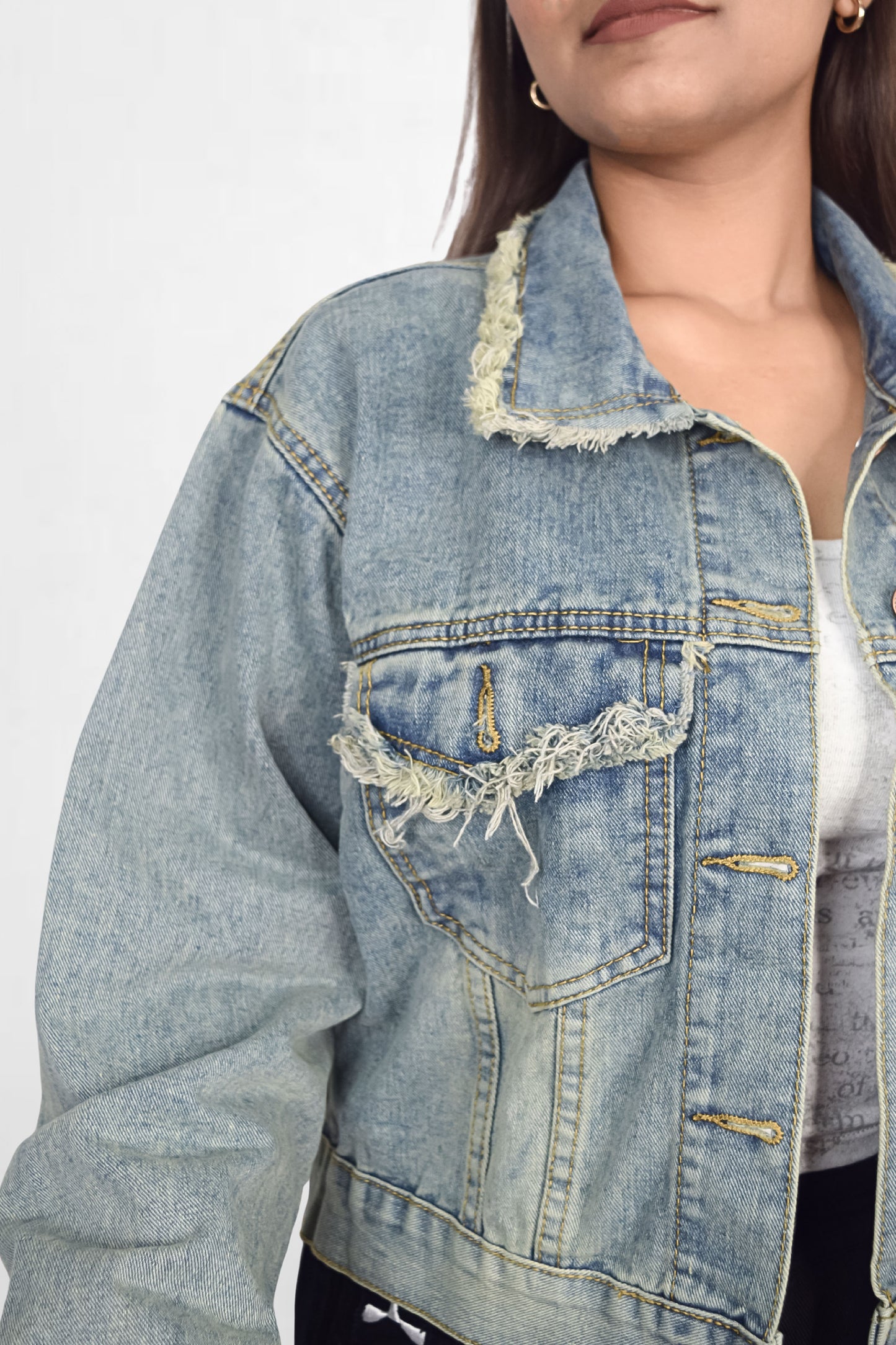 Distressed Denim Jacket