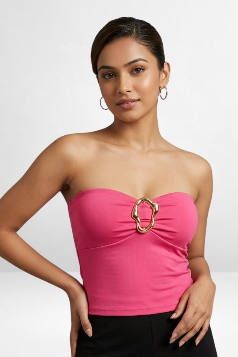 Tube Metal Crop Top