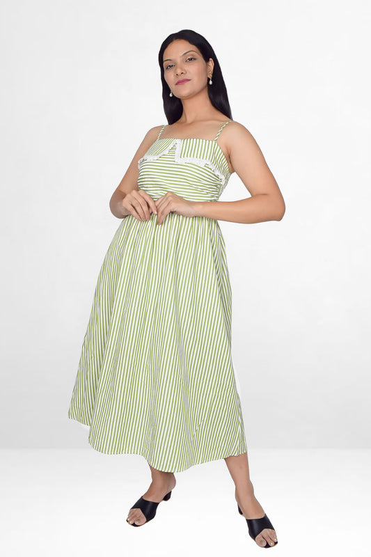 Striped Midi Dress