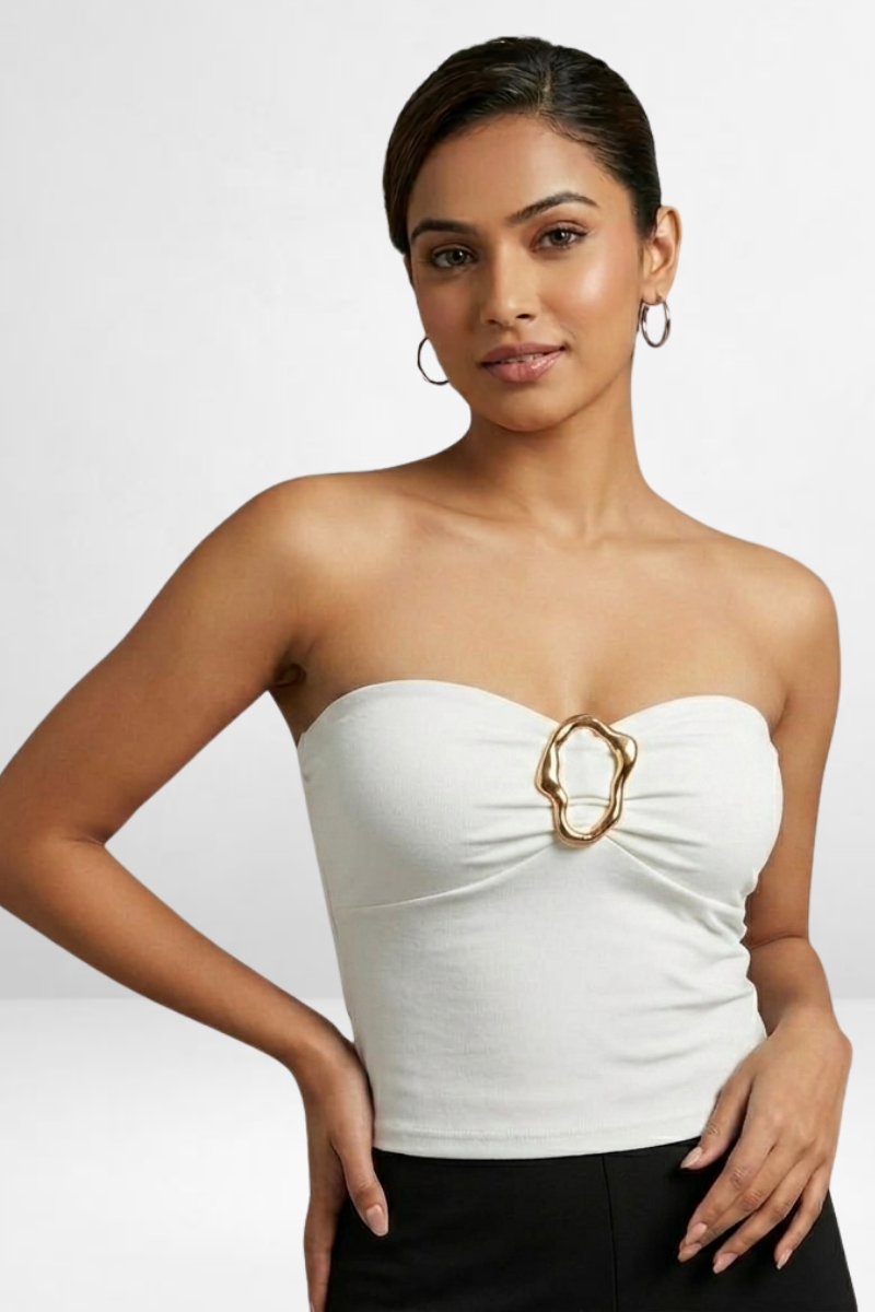 Tube Metal Crop Top