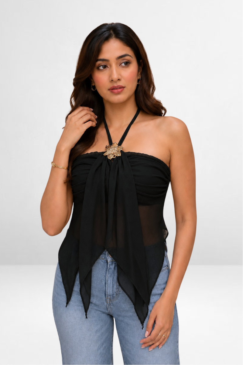 Halter Buckle Top