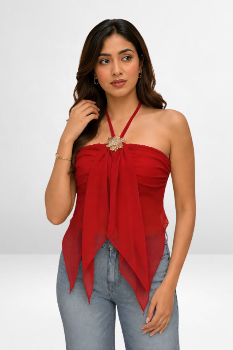 Halter Buckle Top