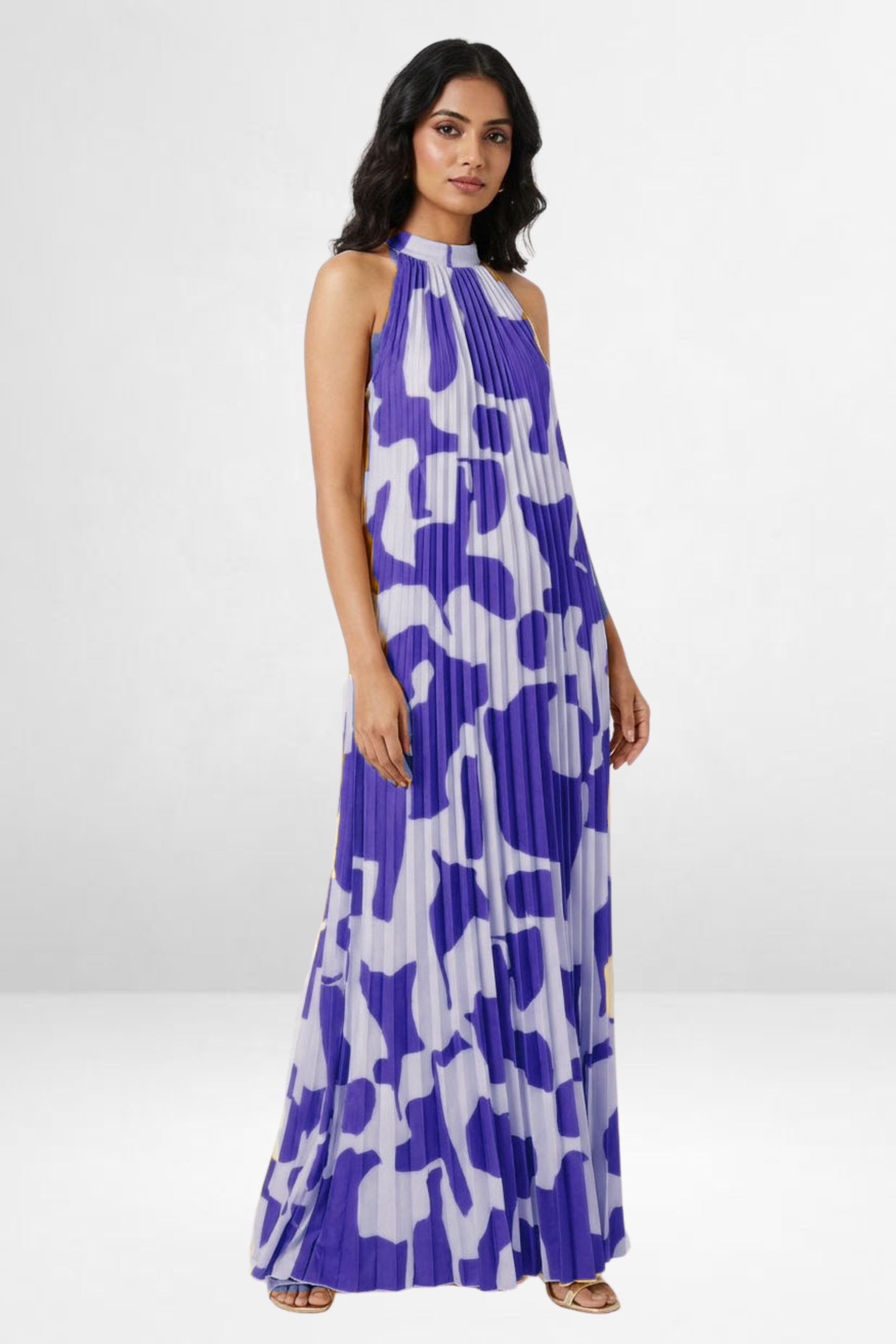 Abstract Pleated Maxi