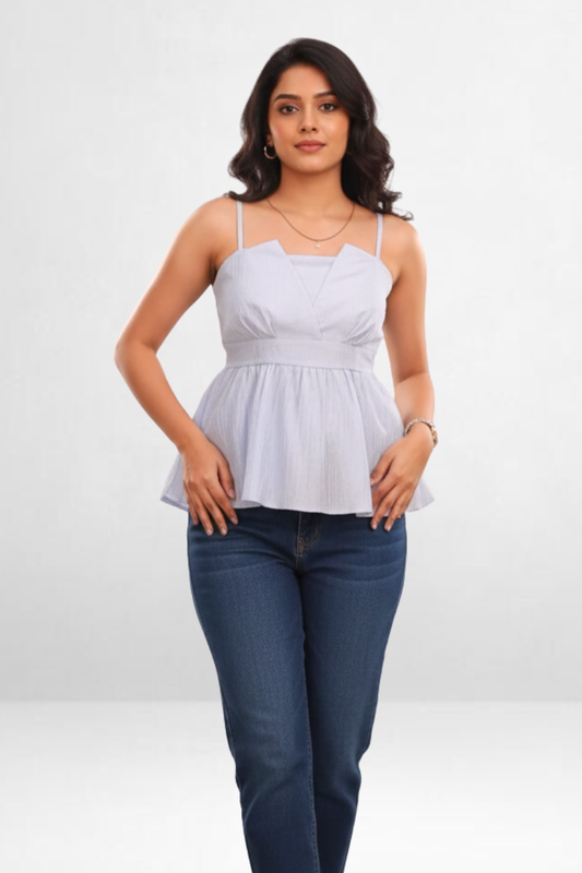 Tissue Peplum Top