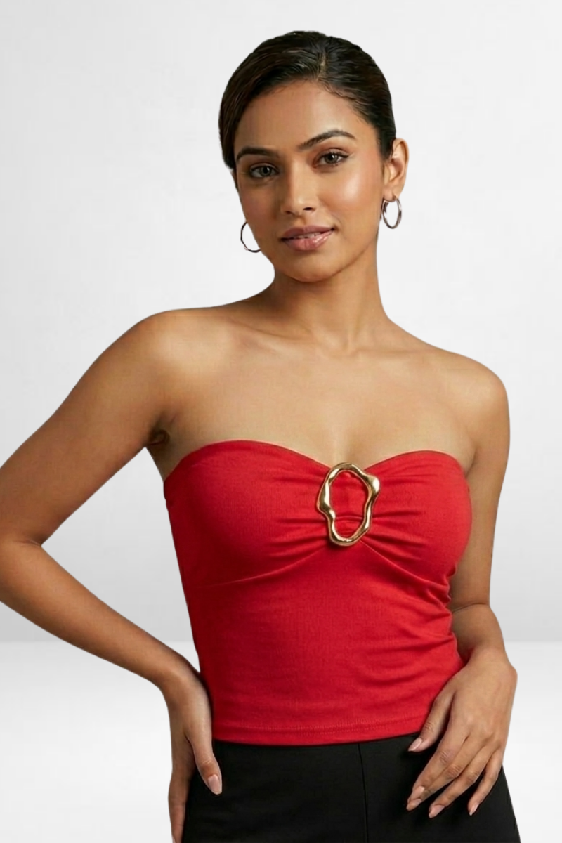 Tube Metal Crop Top