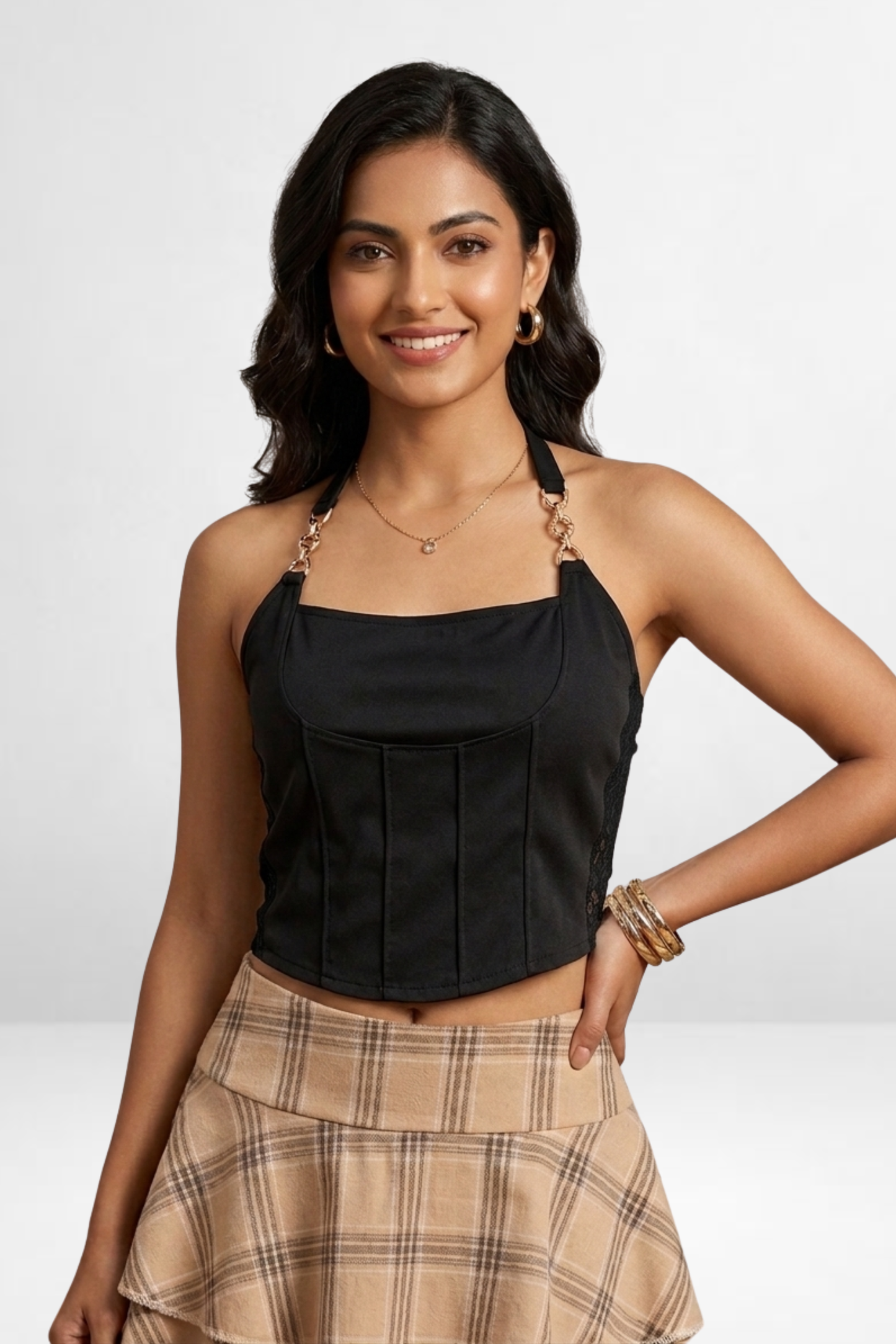 Lace Leather Top
