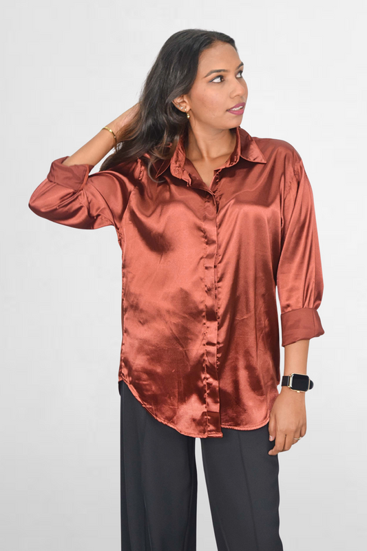 Apple Cut Satin Shirt
