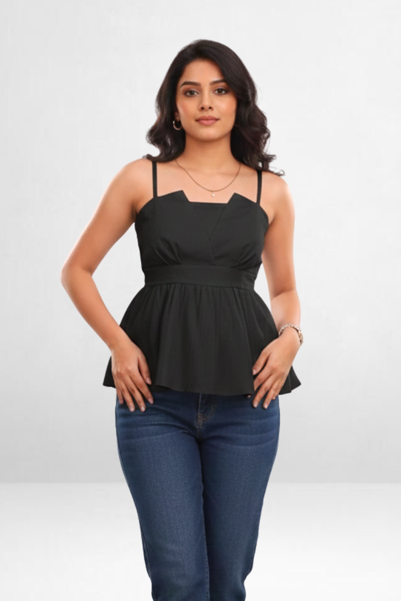 Tissue Peplum Top
