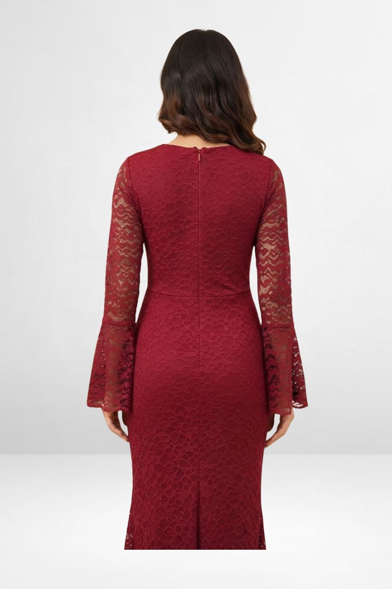 net waist tie dress