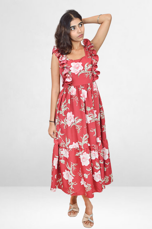 Floral Ruffle Dress