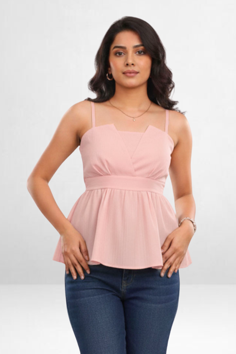 Tissue Peplum Top