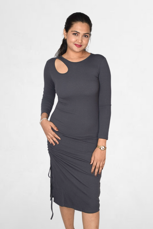 Elegant Cutout Midi Dress