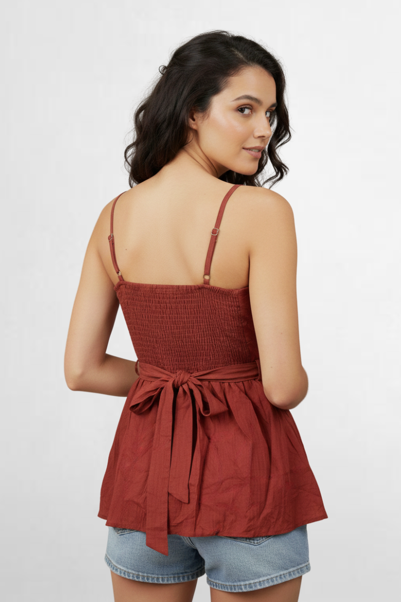 Tissue Peplum Top