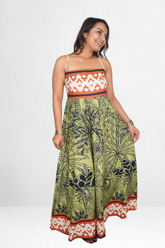 Tropical Earth Slip Dress