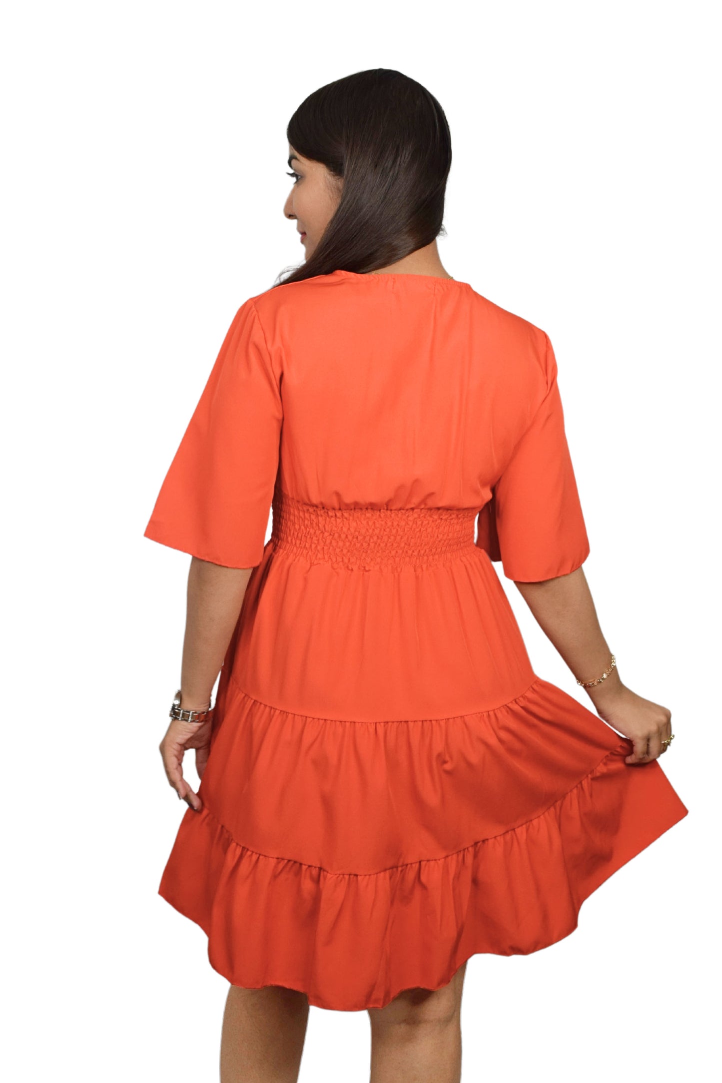 Tiered Smocked Midi Dress