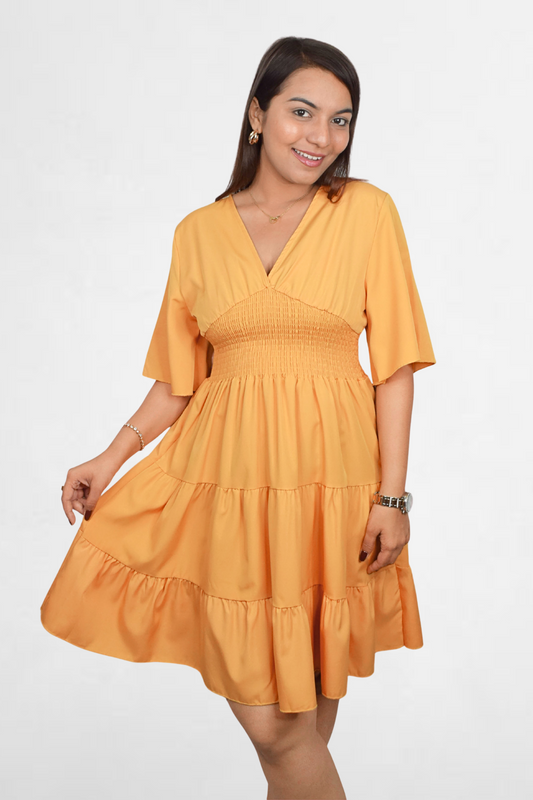 Tiered Smocked Midi Dress