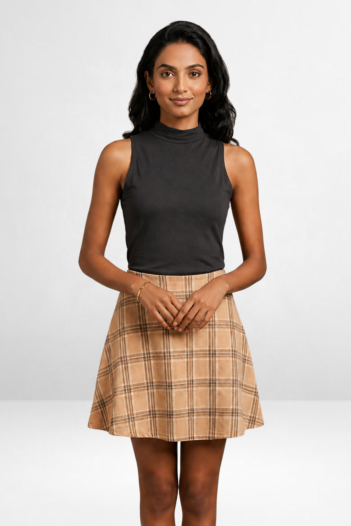 Mock Neck Sleeveless Top