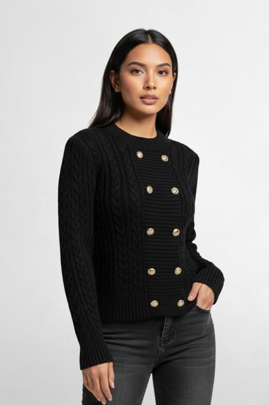 Cable Button Knit
