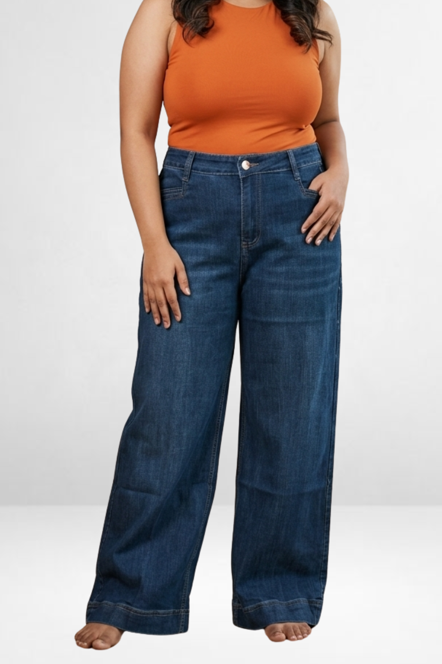 Wide Leg Denim Jeans