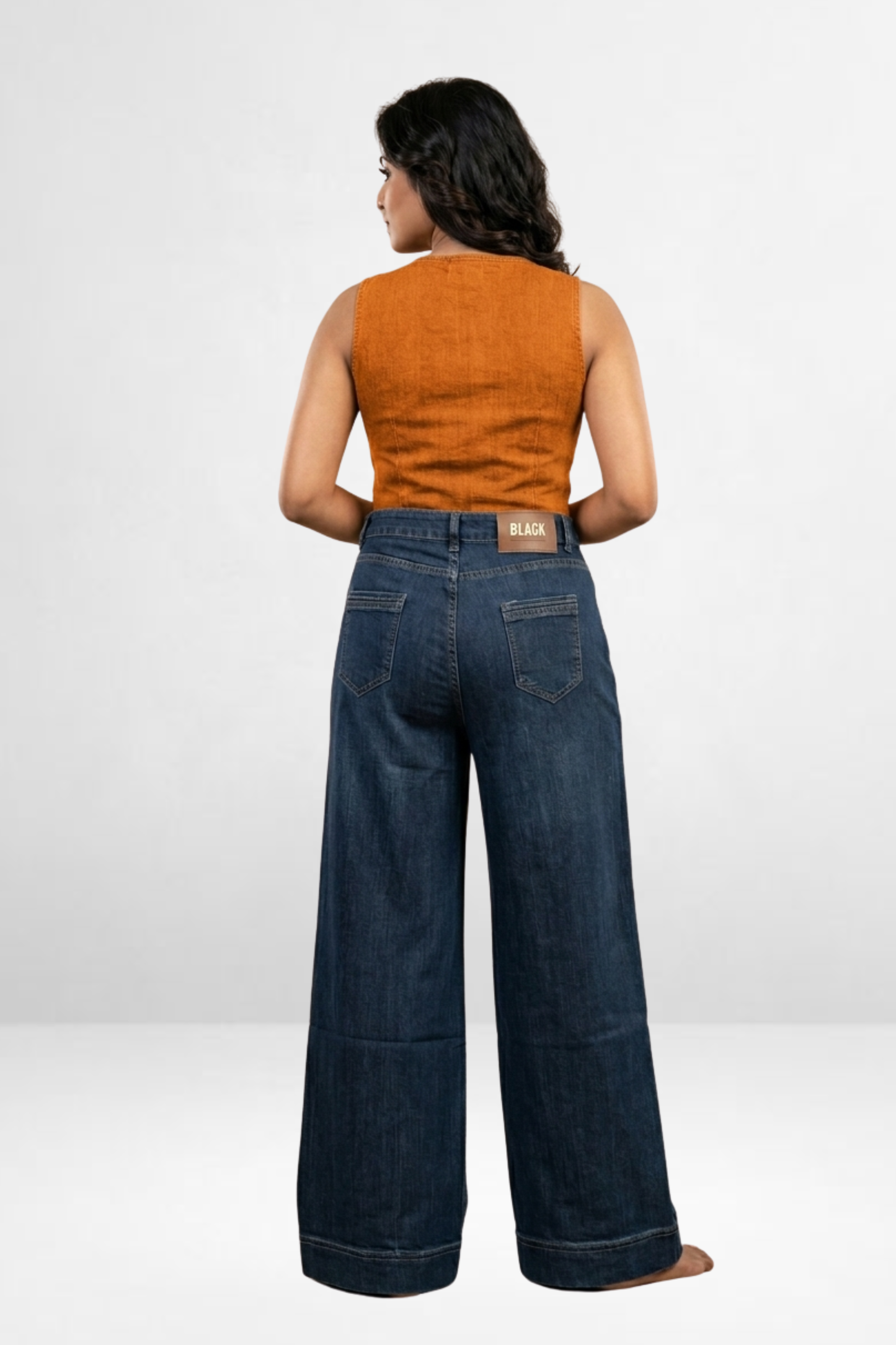 Wide Leg Denim Jeans