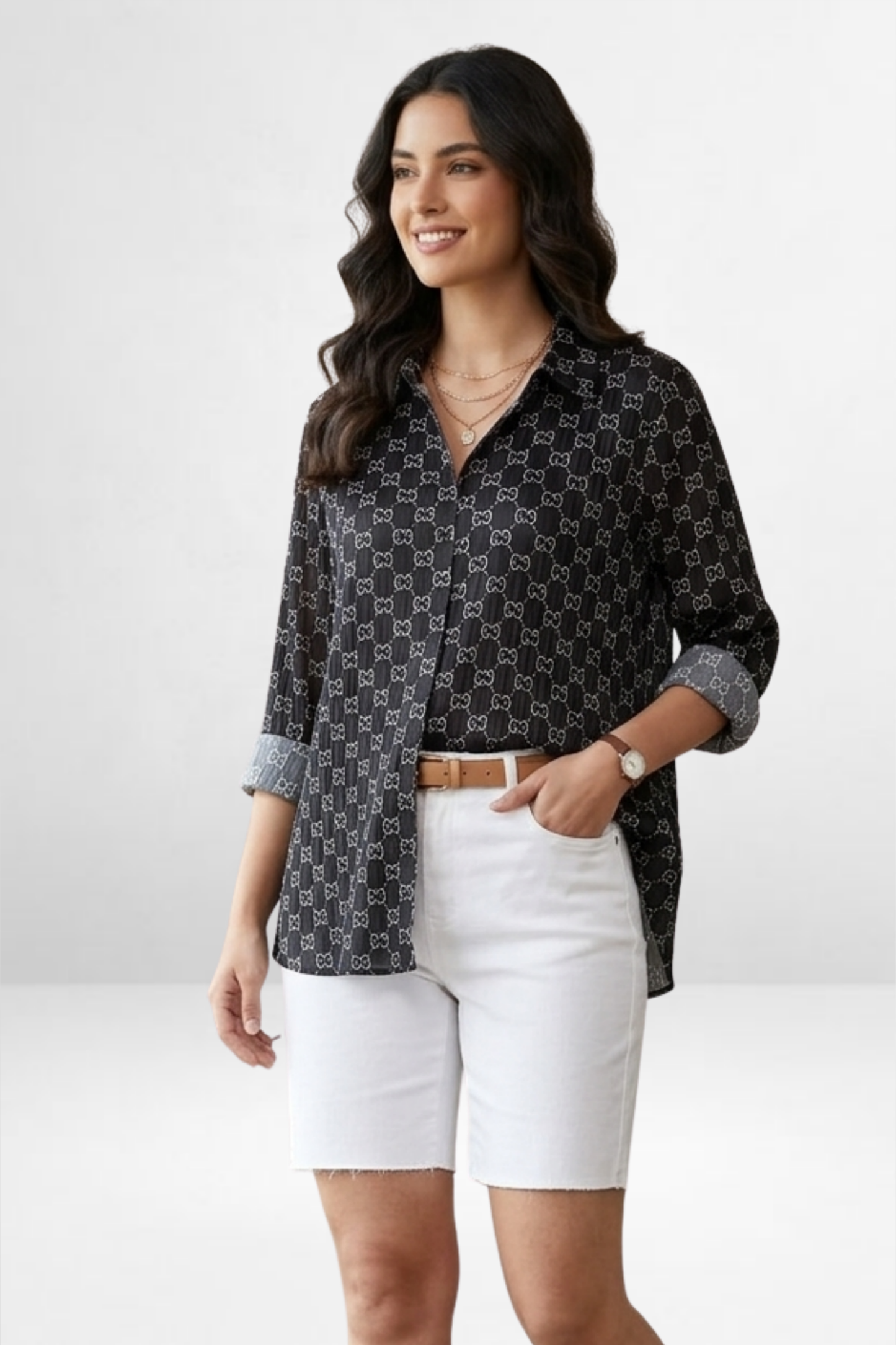 GG Print Relaxed Fit Shirt