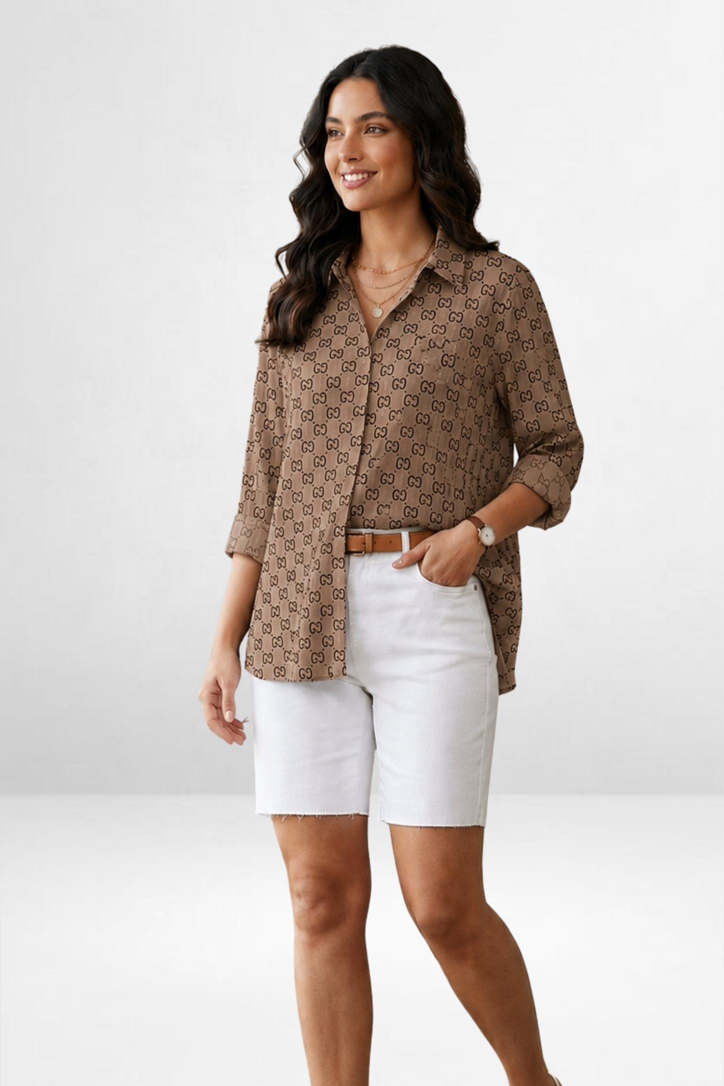 GG Print Relaxed Fit Shirt