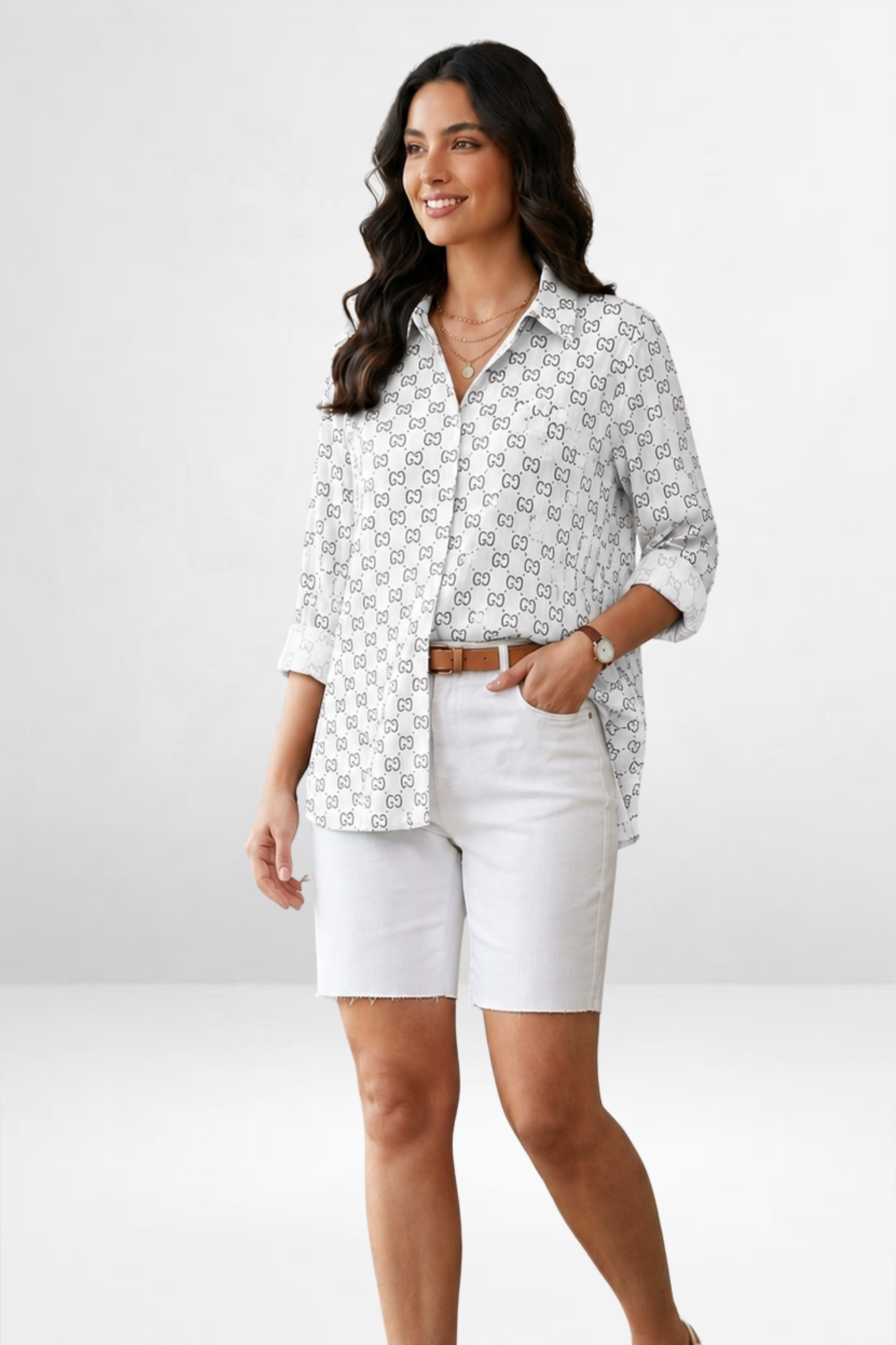 GG Print Relaxed Fit Shirt