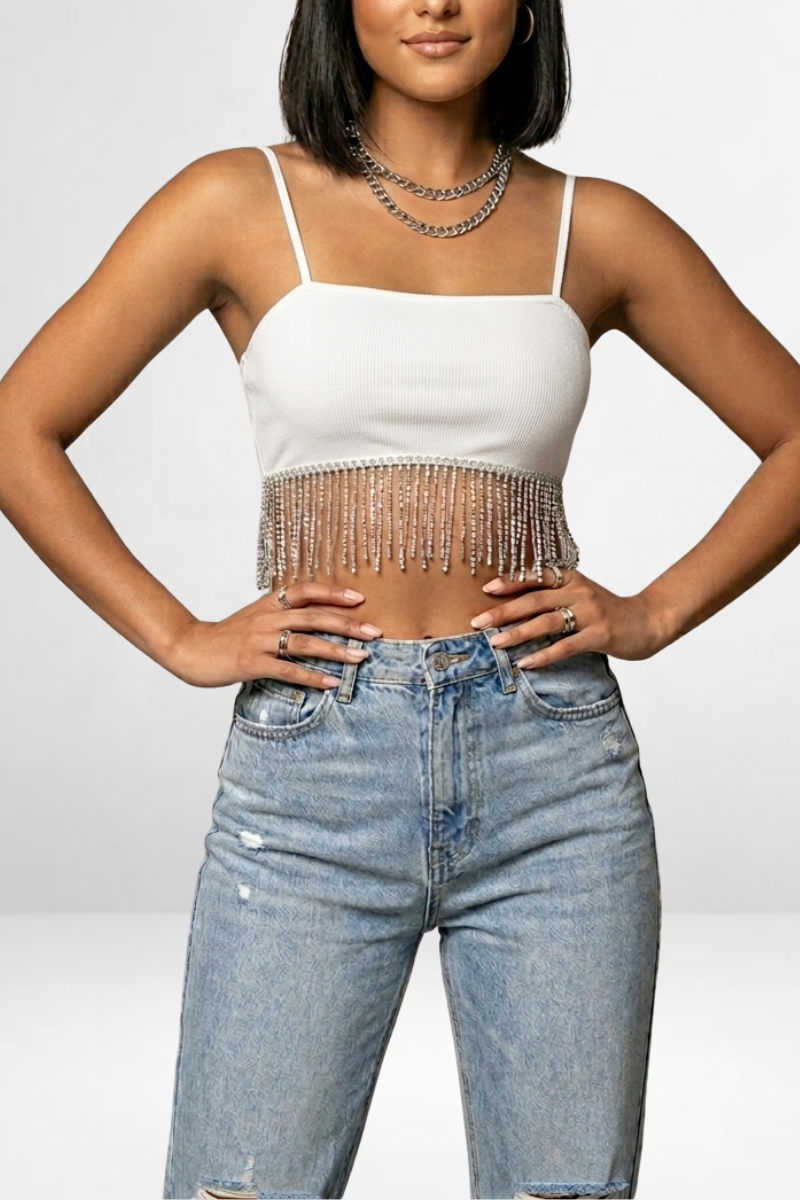 Bling Fringe Hem Cami