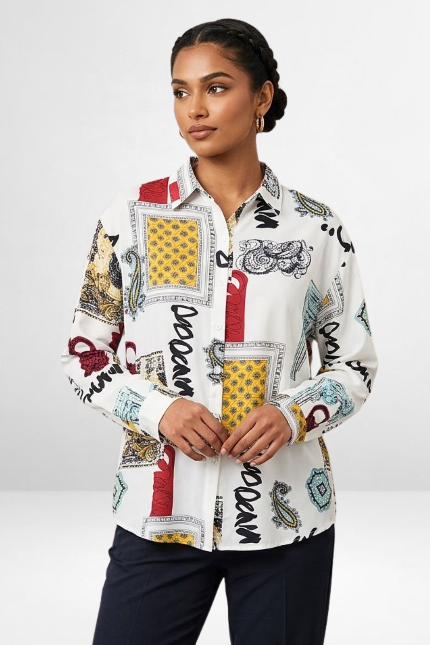 Patchwork Print Shirt