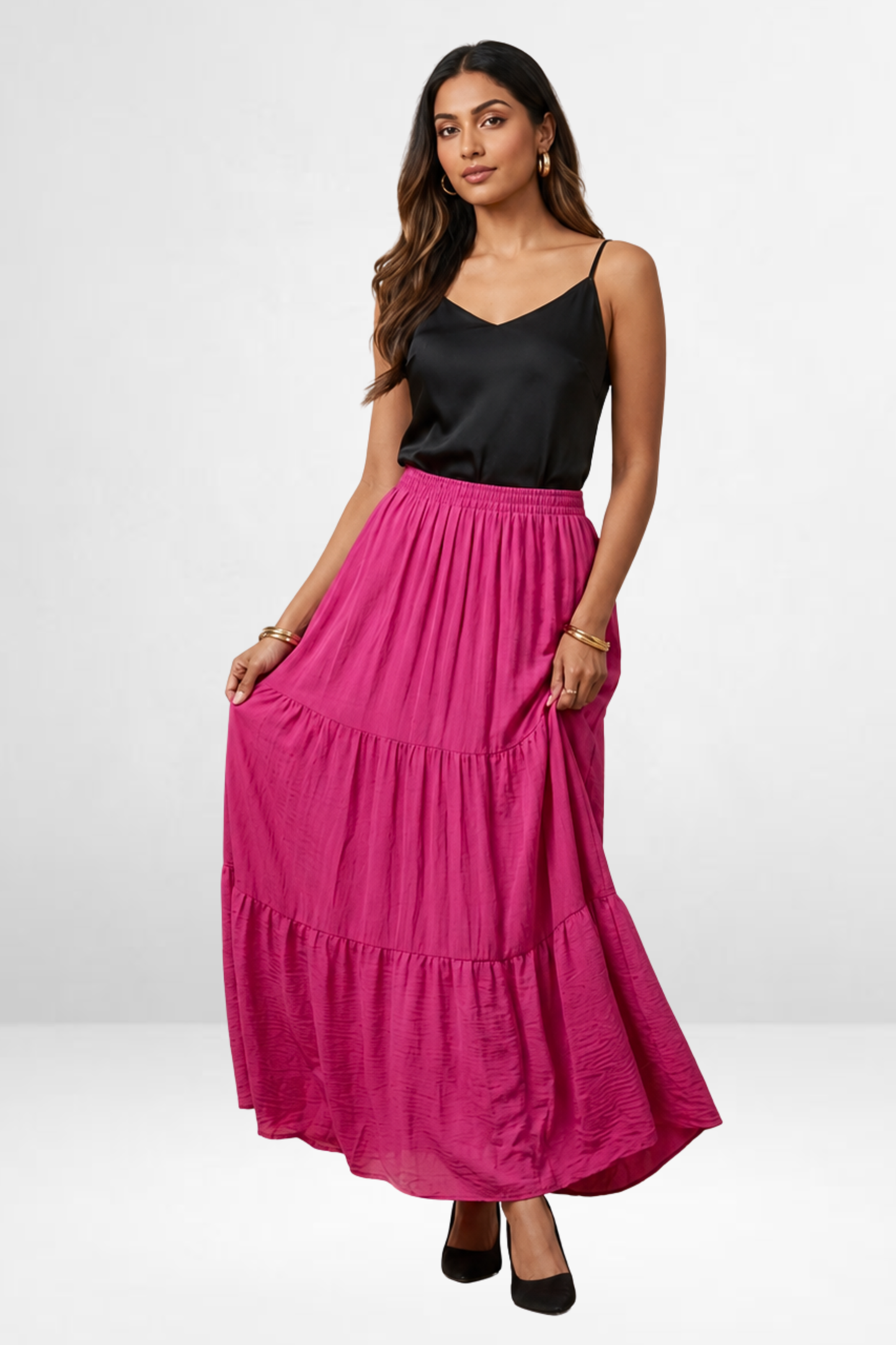Cotton Tiered Skirt