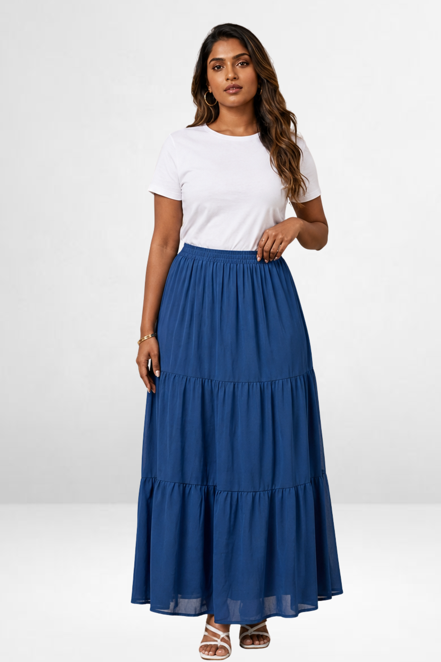 Cotton Tiered Skirt