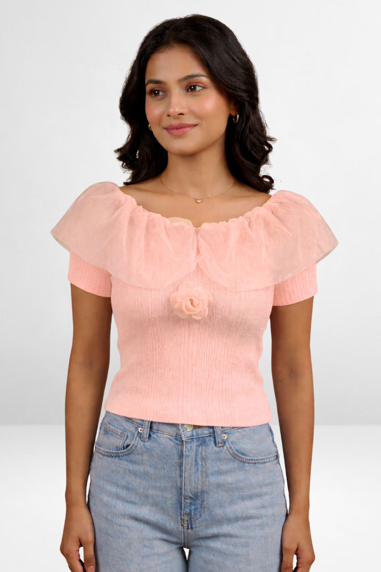 Ruffle Knit Top