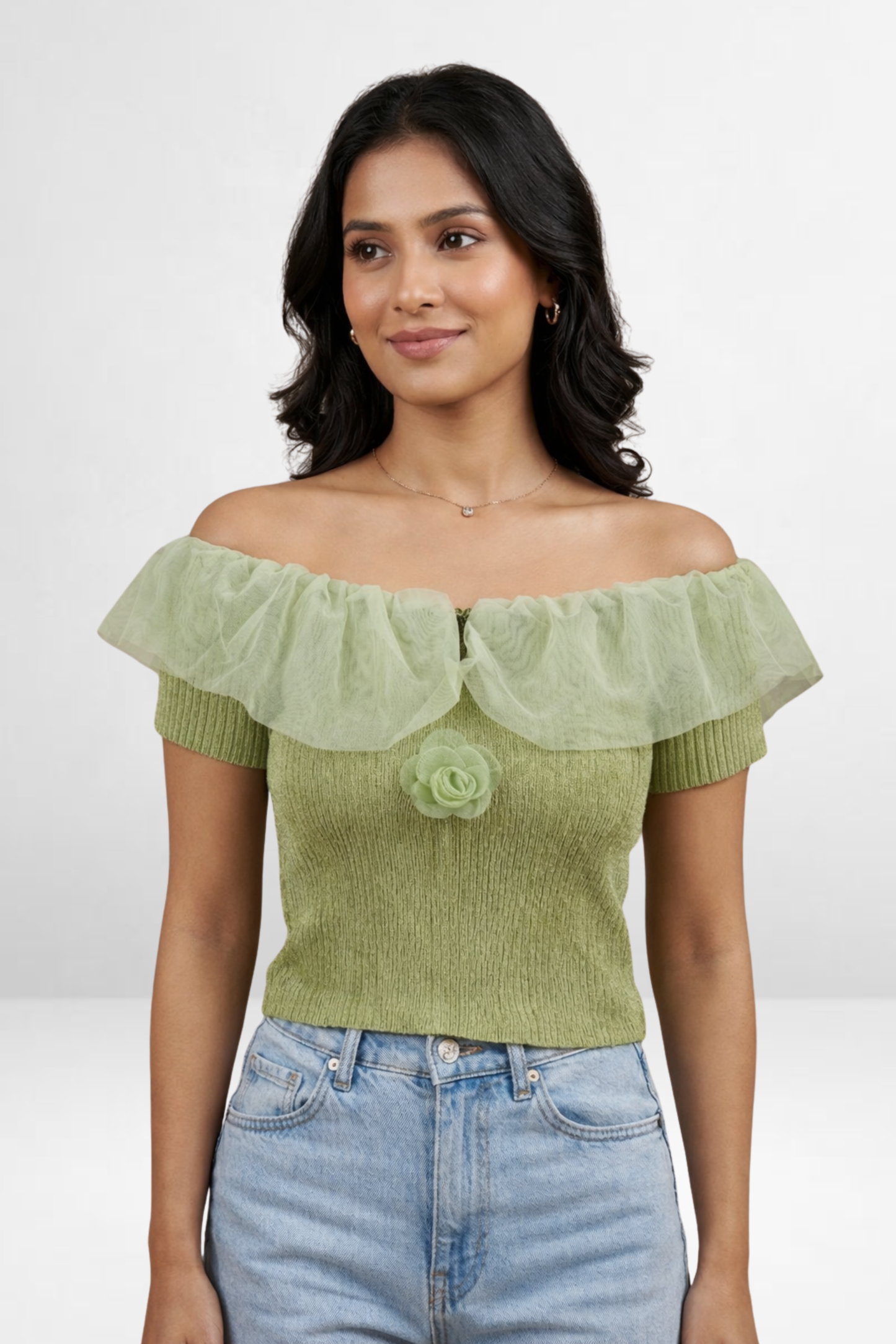 Ruffle Knit Top