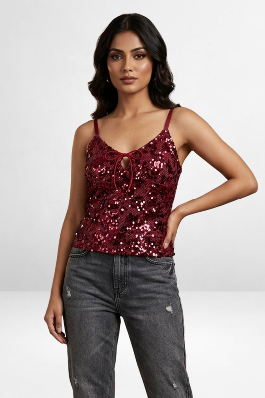 Sequin Net Top