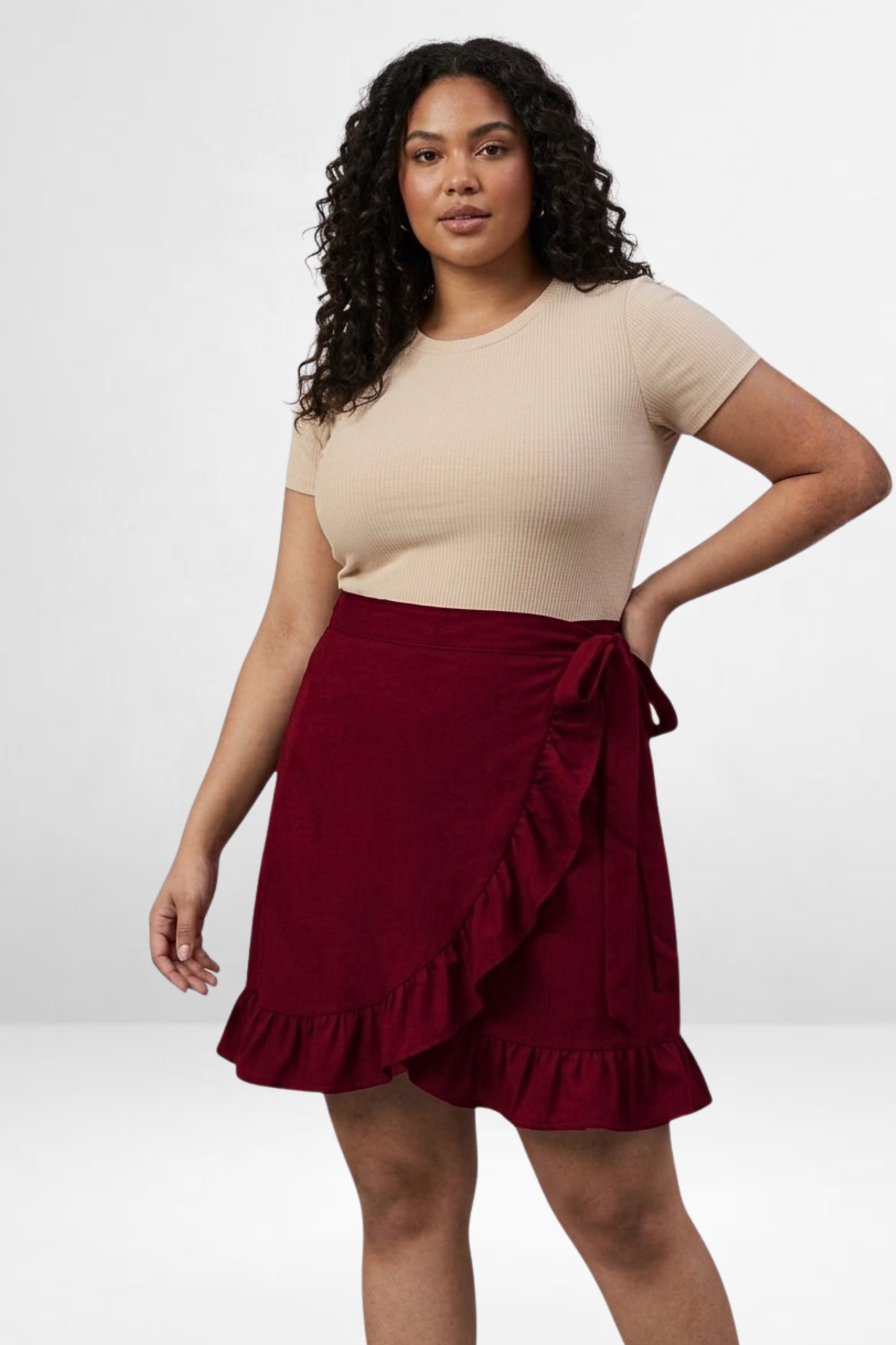 PS Ruffle Wrap Mini Skirt