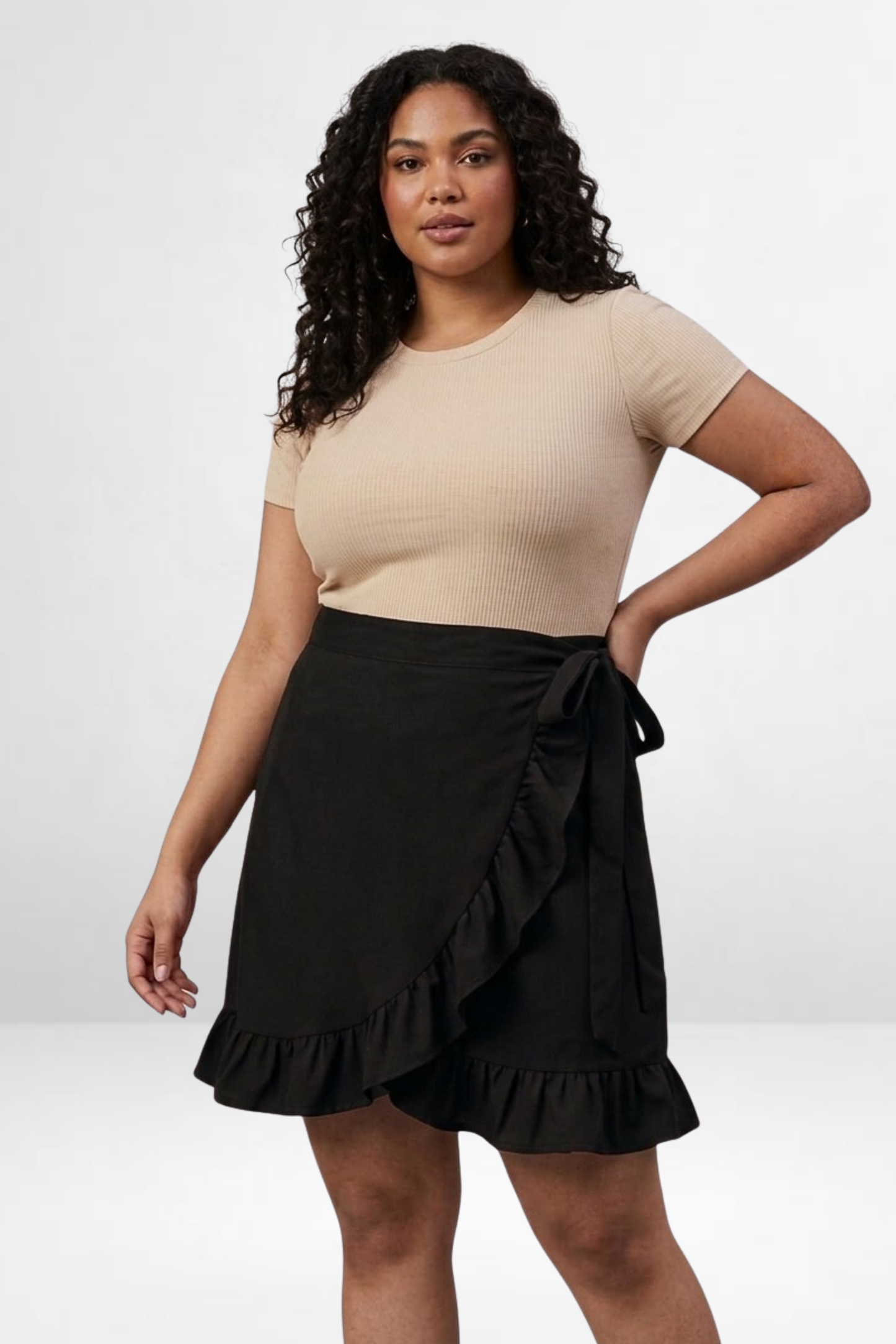 PS Ruffle Wrap Mini Skirt