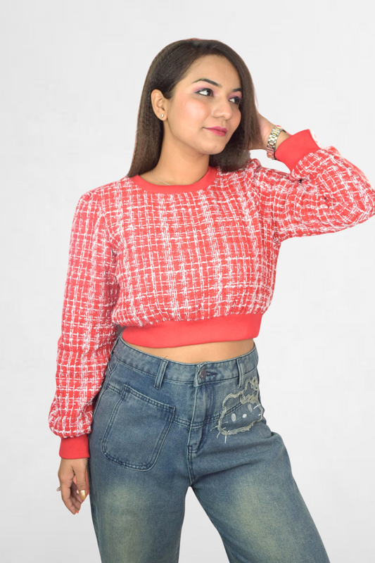 Crop Tweed Tops