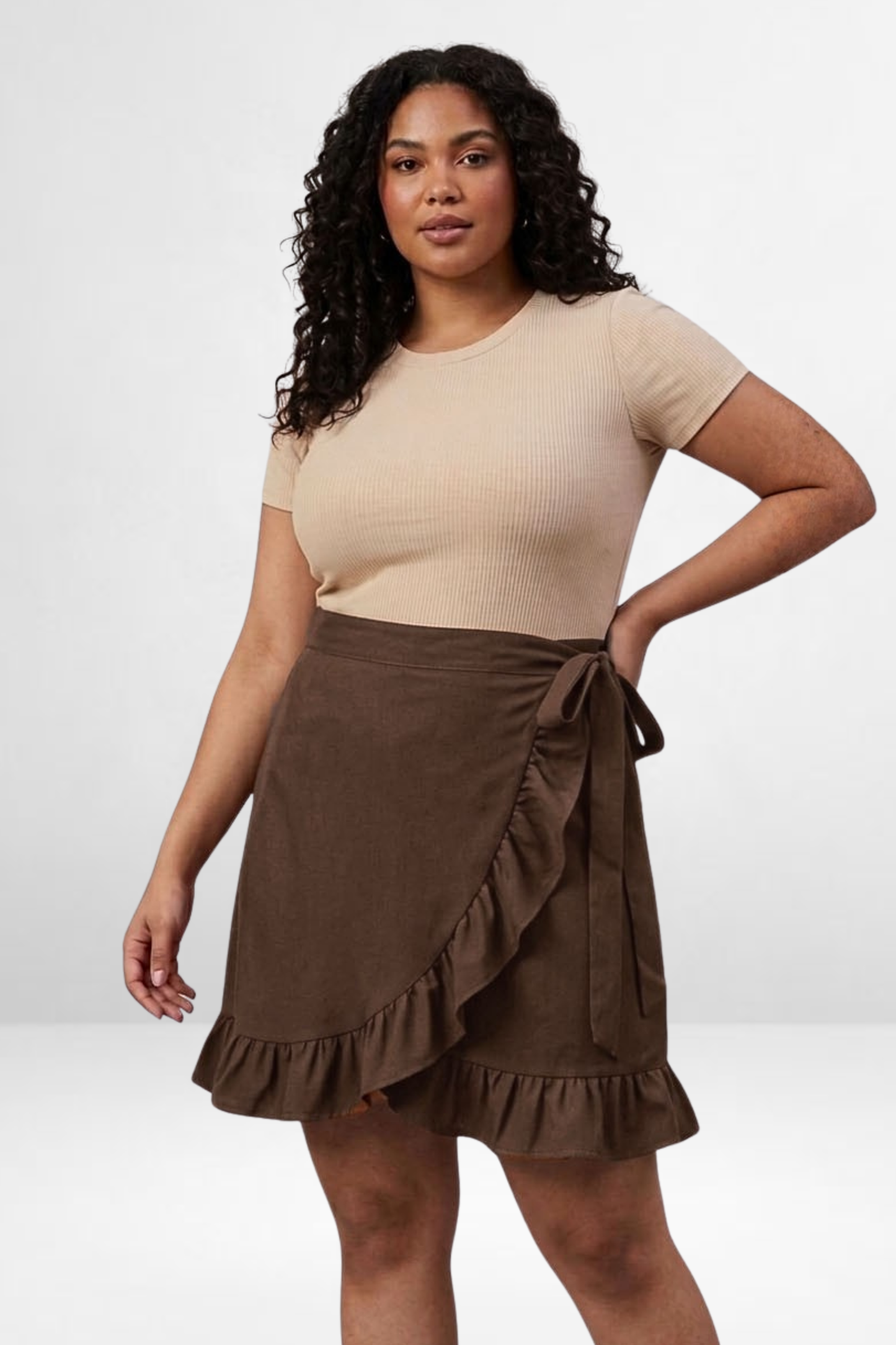 PS Ruffle Wrap Mini Skirt