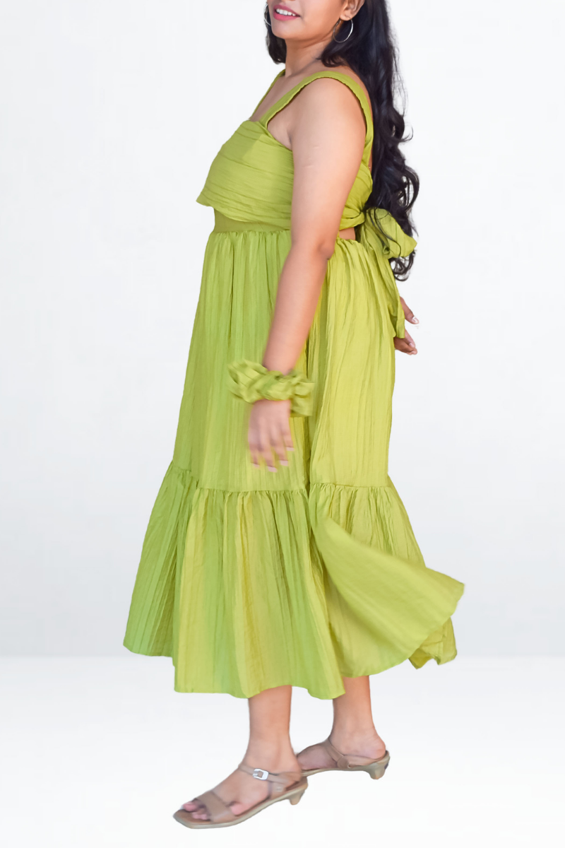 Bow Cutout Midi Dress