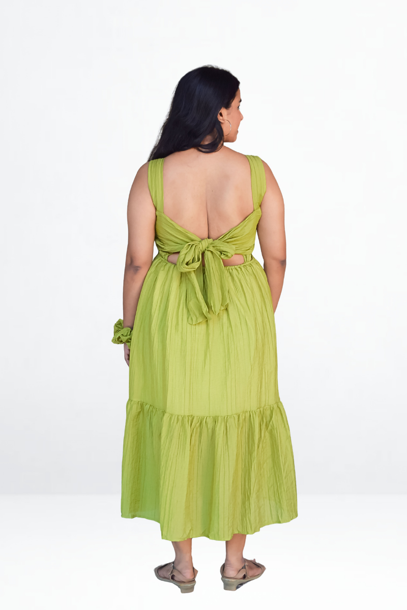 Bow Cutout Midi Dress