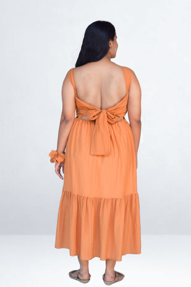 Bow Cutout Midi Dress