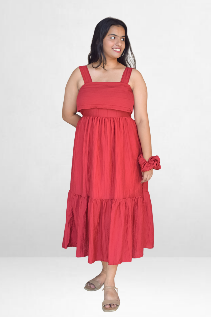 Bow Cutout Midi Dress