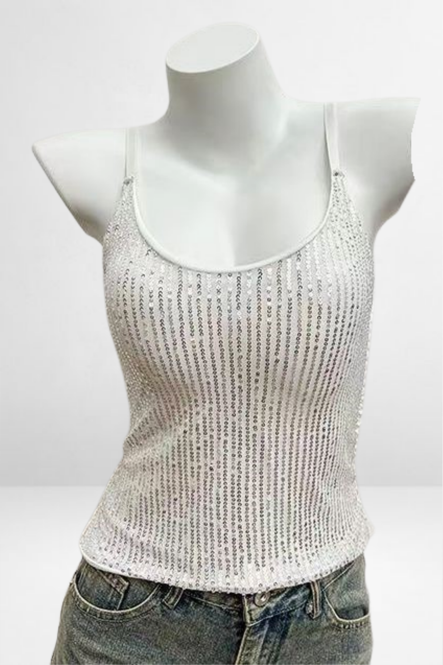 Sequin Embellished Cami Top