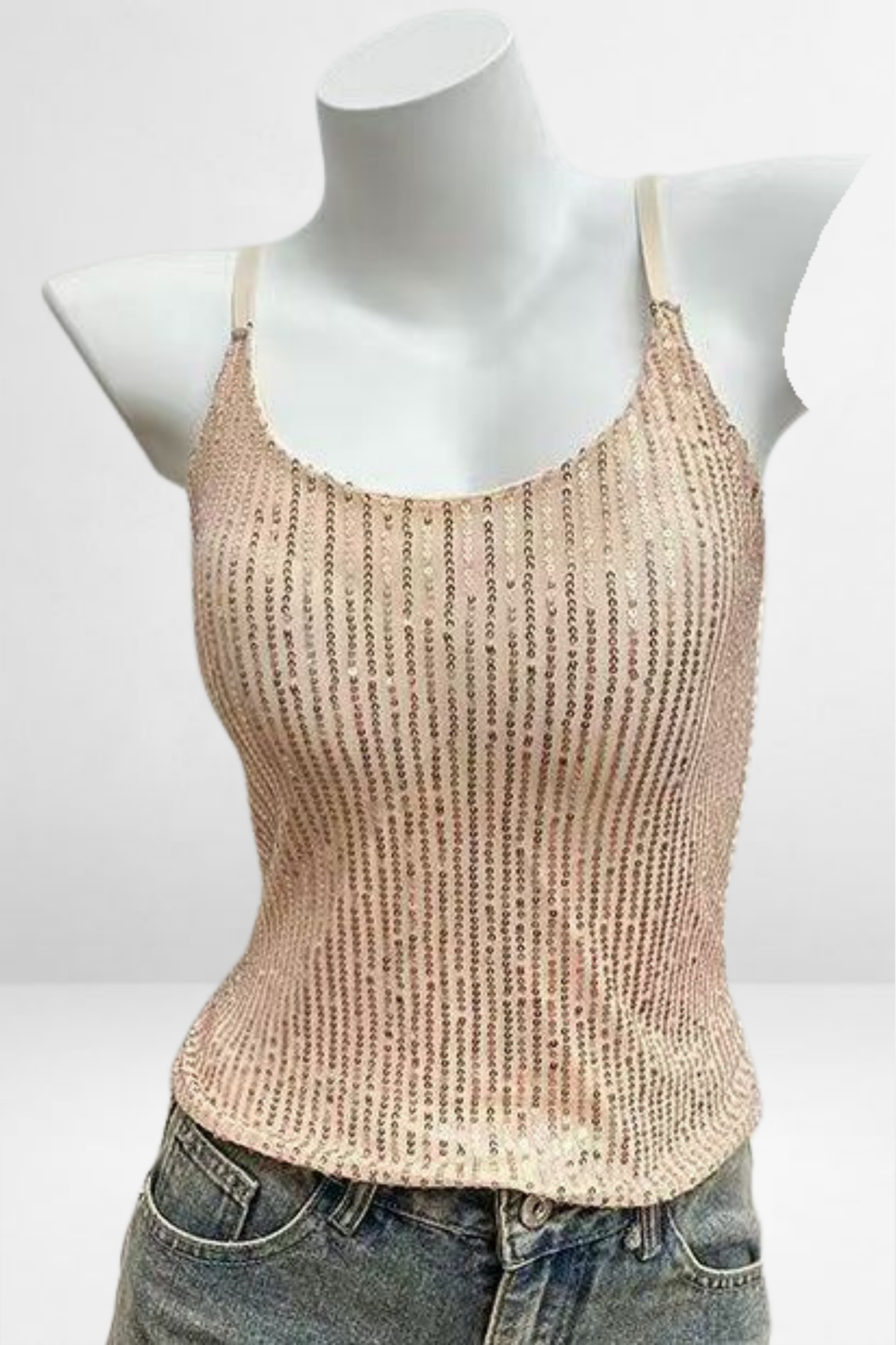 Sequin Embellished Cami Top