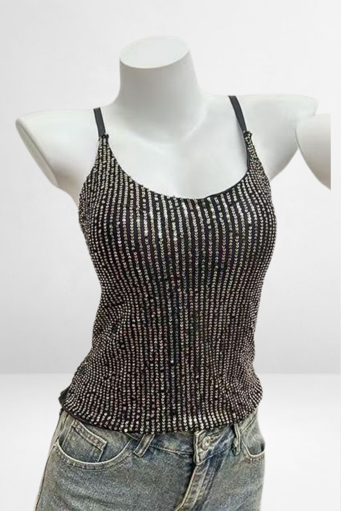 Sequin Embellished Cami Top