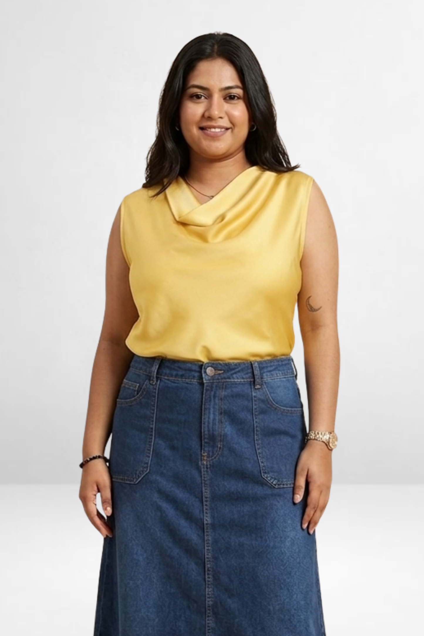 Draped Neck Top