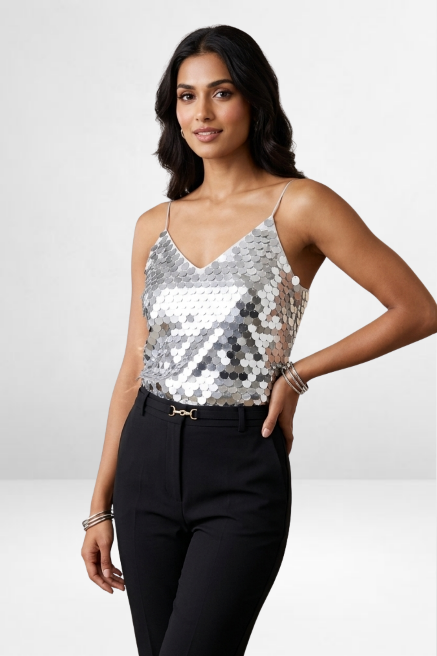 Disc Sequin Top