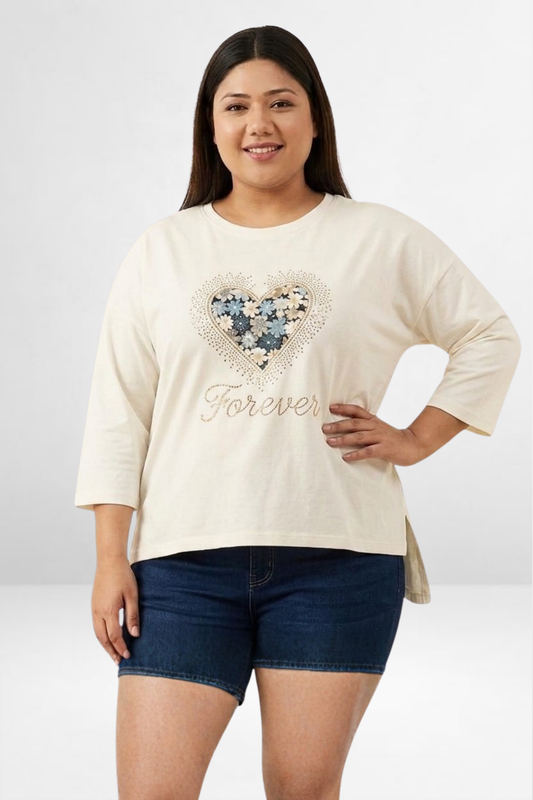 Heart Print Tshirt