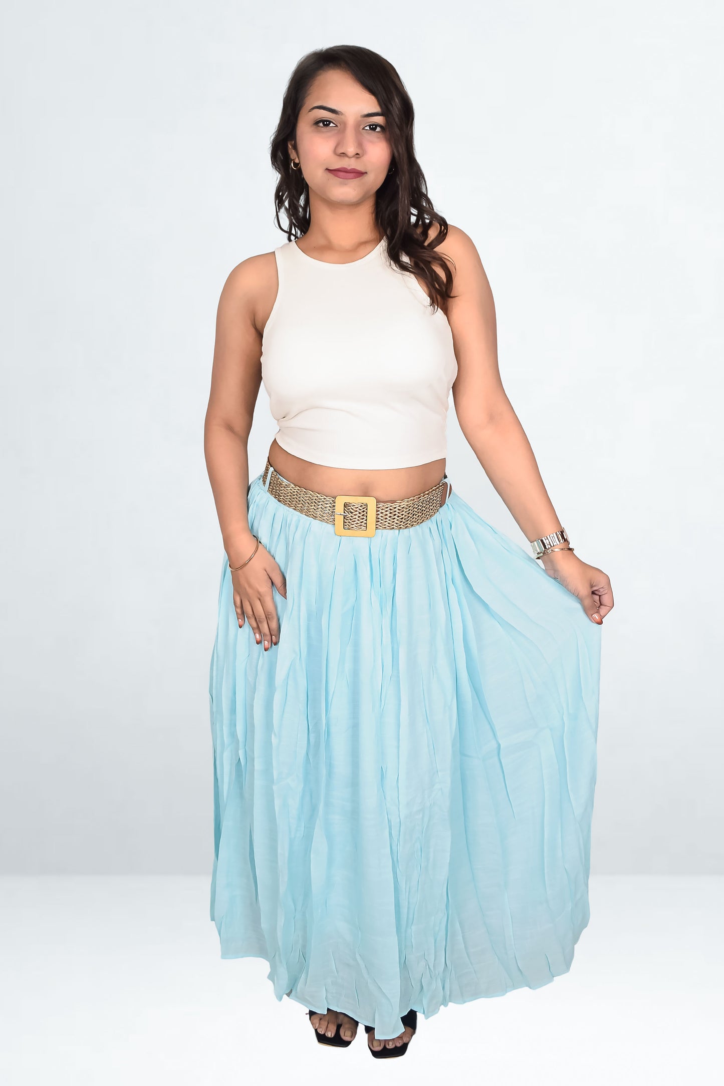 Statement Belt Skirt