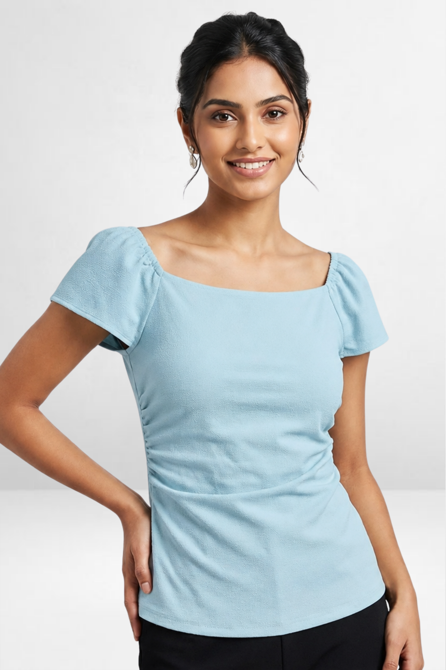 Smocked Peplum Top